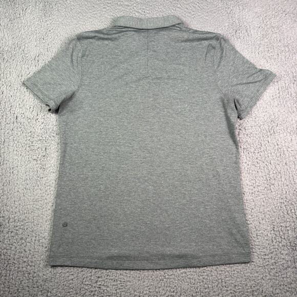 Lululemon Evolution Polo Shirt Mens L Gray Short Sleeve Golf Soft Stretch - Picture 5 of 9